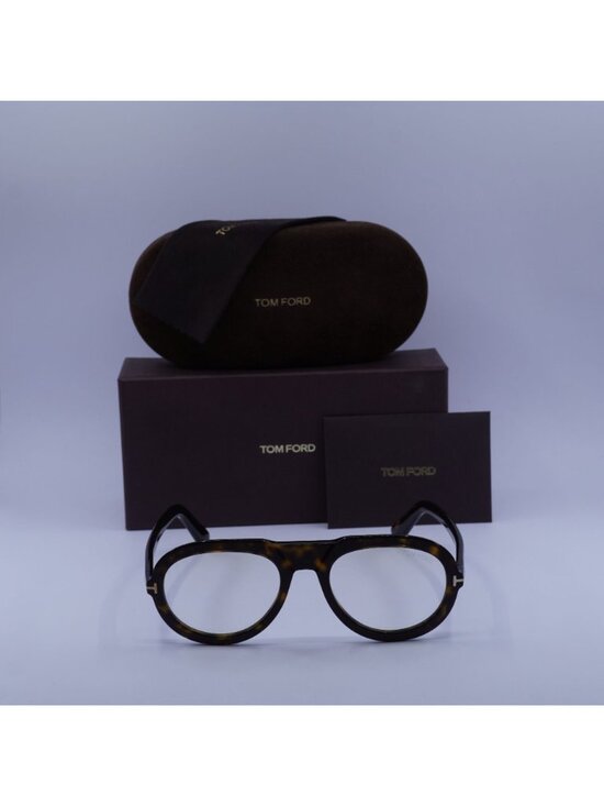 Tom Ford FT5756-B 052 Aviator Eyeglasses 53mm - Dark Havana main image 4